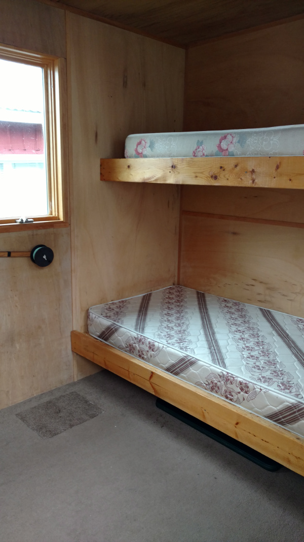 8 by 12 Two Bunks with Gray Floor